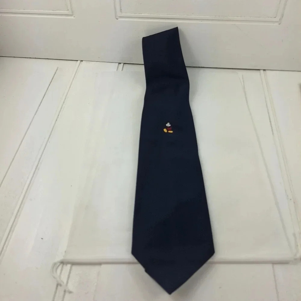 Disney Mickey Mouse Dark Blue Adjustable Mens Tie Retro - Picture 6 of 7